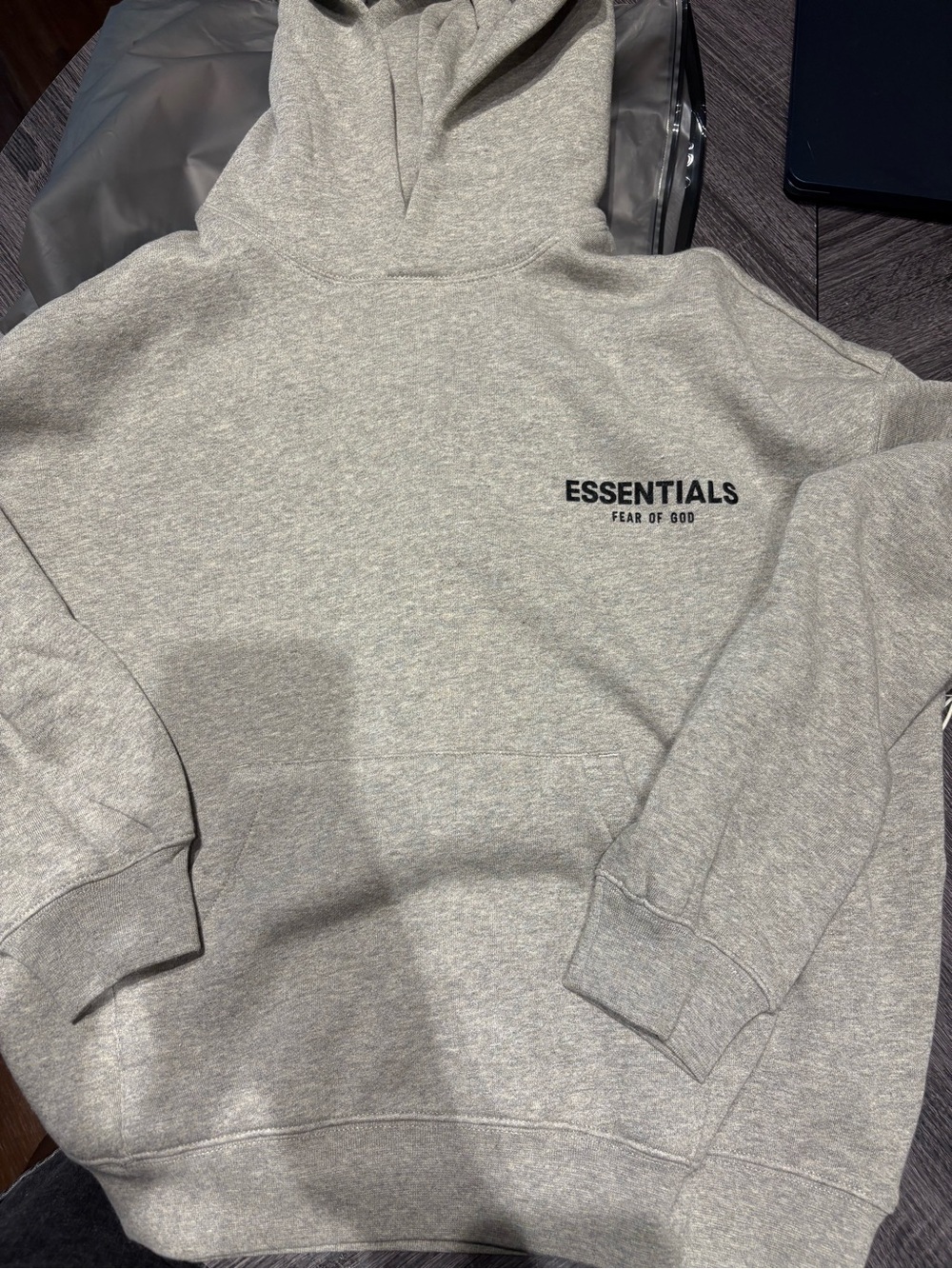 Fear of God Essentials Heather Grey Pullover Hoodie
